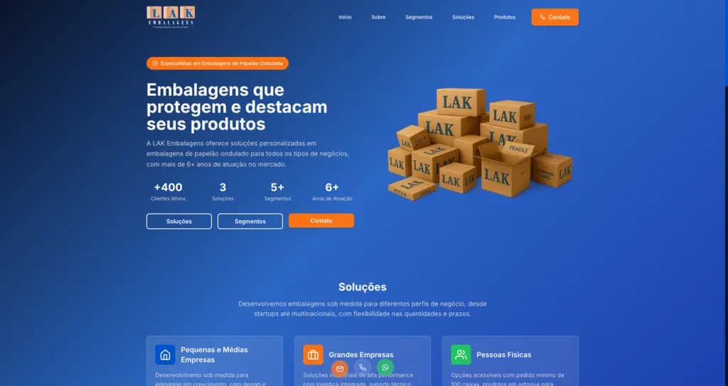 LAK Embalagens digital showroom