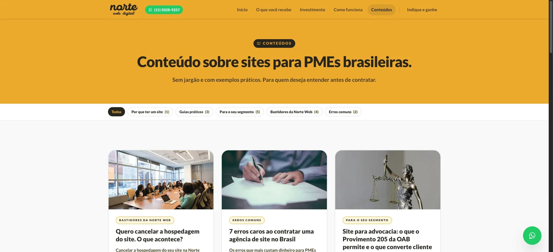 Norte Web Digital website